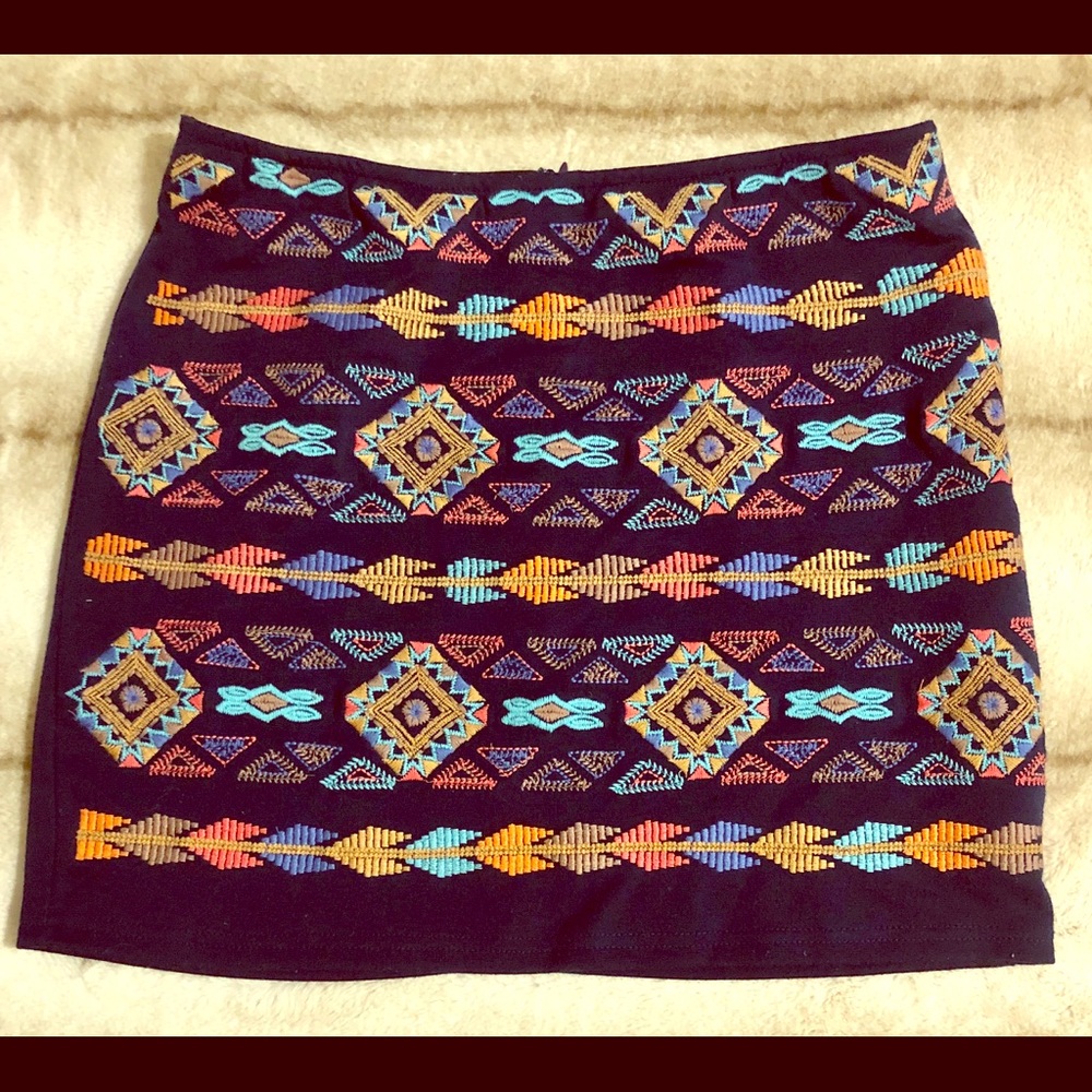 Francesca’s Collection Tribal Mini Skirt